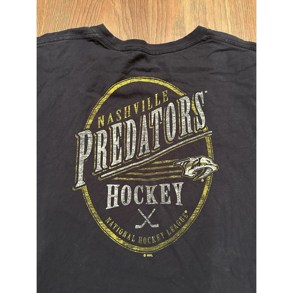 Champion Nashville Predators NHL Black T-Shirt Men's Size 2XL - Picture 8 of 9